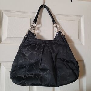 Coach Signature Maggie Mia Sateen Hobo Bag. Retired Serial Number H1073-16153